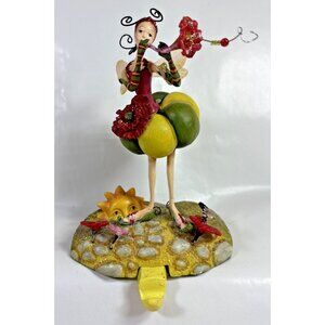 Tutti Frutti Strawberry Fairy Department 56 Stocking Mantel Hanger Christmas